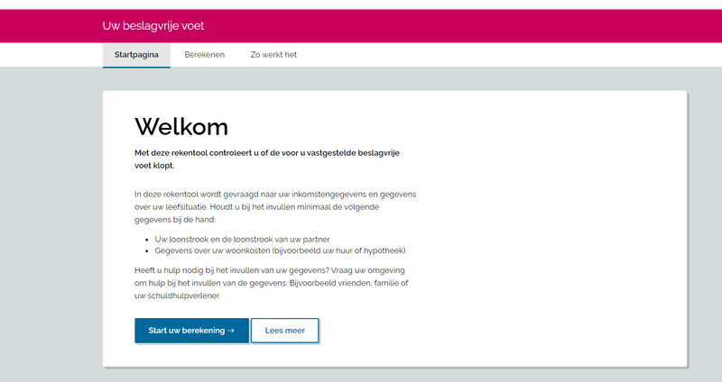 beslagvrije voet berekenen