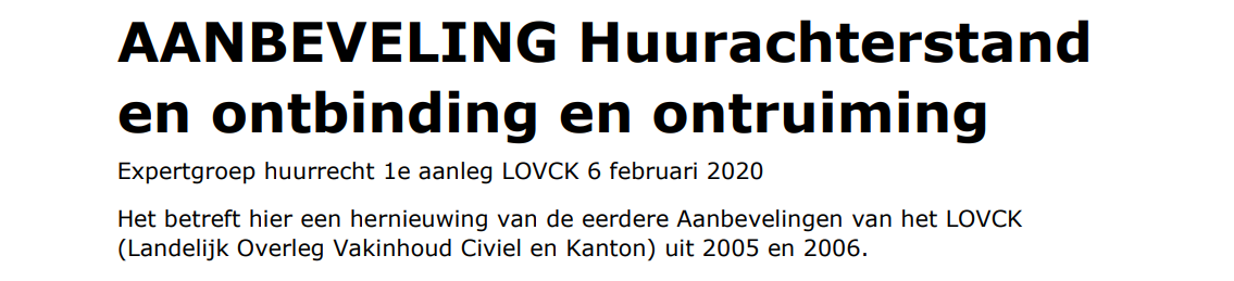 ontruiming woning huurachterstand